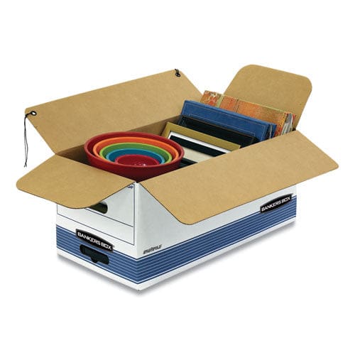 Bankers Box Stor/file Medium-duty Strength Storage Boxes Letter/legal Files 12.25 X 16 X 11 White/blue 12/carton - School Supplies - Bankers