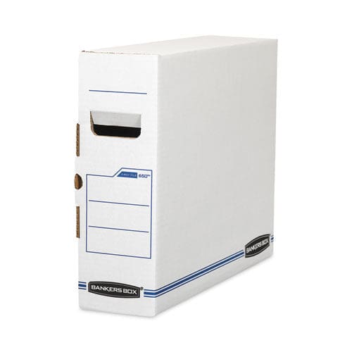 Bankers Box X-ray Storage Boxes 5 X 18.75 X 14.88 White/blue 6/carton - Office - Bankers Box®