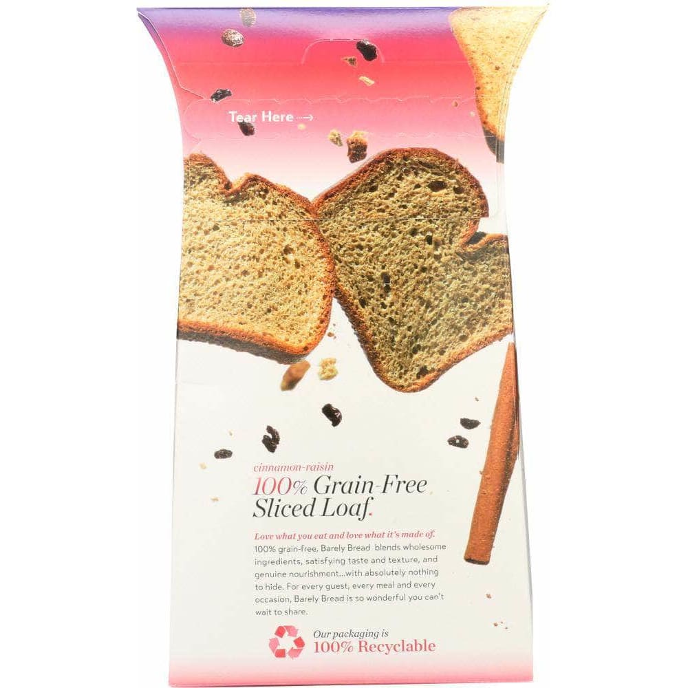 Barely Bread Barely Bread Cinnamon Raisin Sliced Loaf, 11 oz