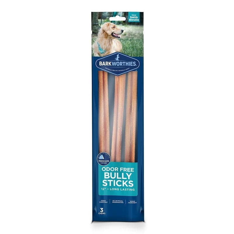 Barkworthies Bully 12 Inch 3 Pack - Pet Supplies - Barkworthies