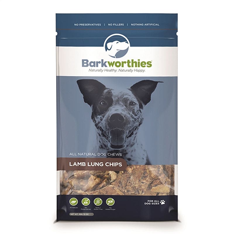 Barkworthies Lamb Lung 12Oz - Pet Supplies - Barkworthies