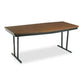 Barricks Economy Conference Folding Table Boat 96w X 36d X 30h Walnut/black - Furniture - Barricks