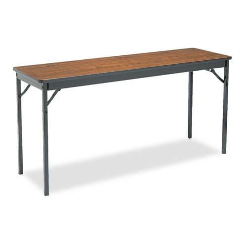 Barricks Special Size Folding Table Rectangular 60w X 18d X 30h Walnut/black - Furniture - Barricks