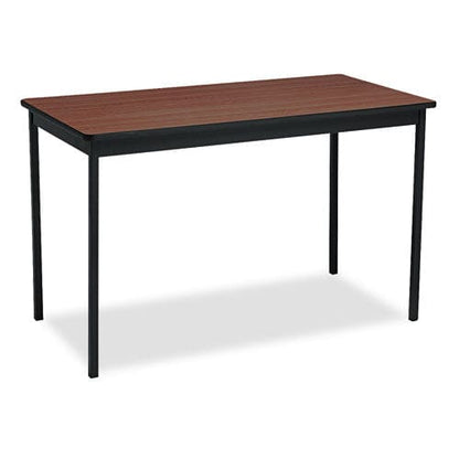 Barricks Utility Table Rectangular 48w X 24d X 30h Walnut/black - Office - Barricks