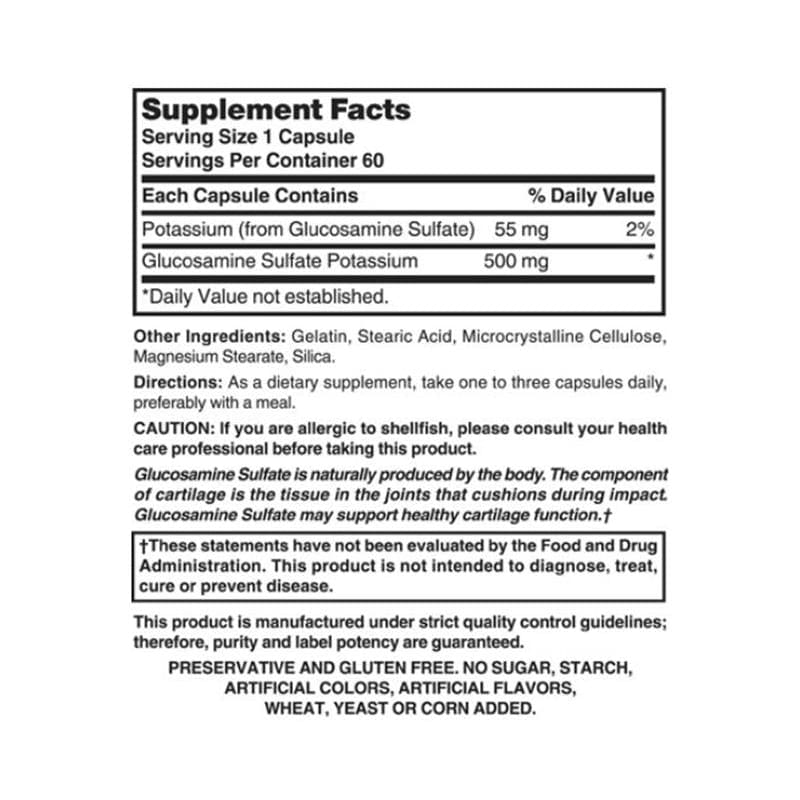 Basic Drugs Glucosamine Sulfate 500Mg Cap 60Bt Box of T60 - Item Detail - Basic Drugs