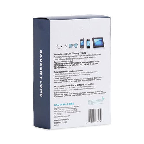 Bausch & Lomb Sight Savers Premoistened Lens Cleaning Tissues 8 X 5 100/box 10 Box/carton - Technology - Bausch & Lomb