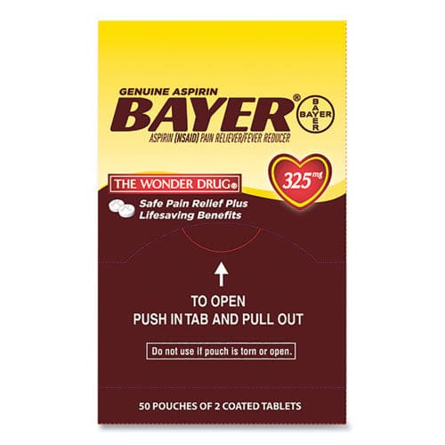 Bayer Aspirin Tablets Two-pack 50 Packs/box - Janitorial & Sanitation - Bayer®