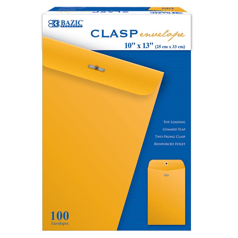 Bazic Clasp Envelopes 10 X 13 100Pk - Envelopes - Bazic Products