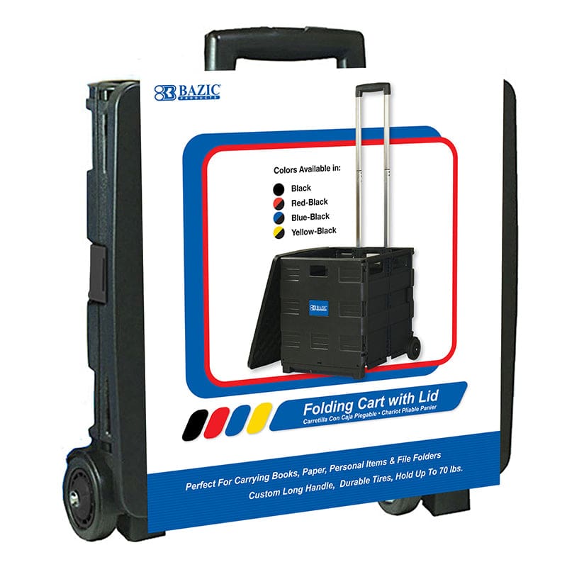 Bazic Rolling Cart Black - Storage - Bazic Products