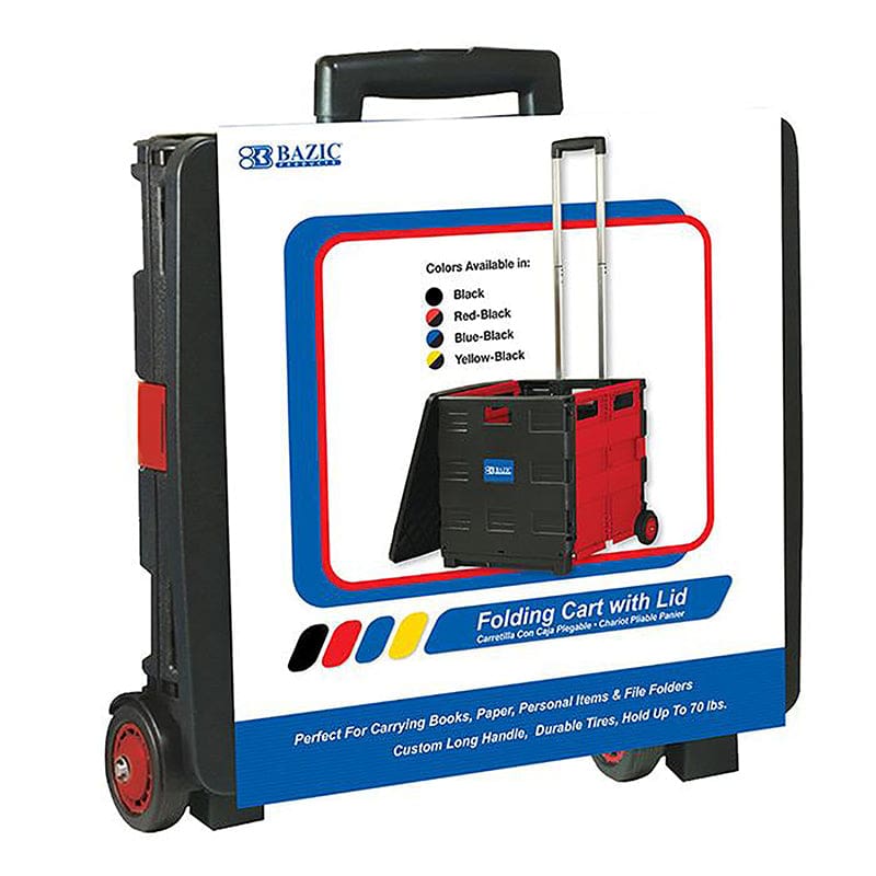 Bazic Rolling Cart Red - Storage - Bazic Products