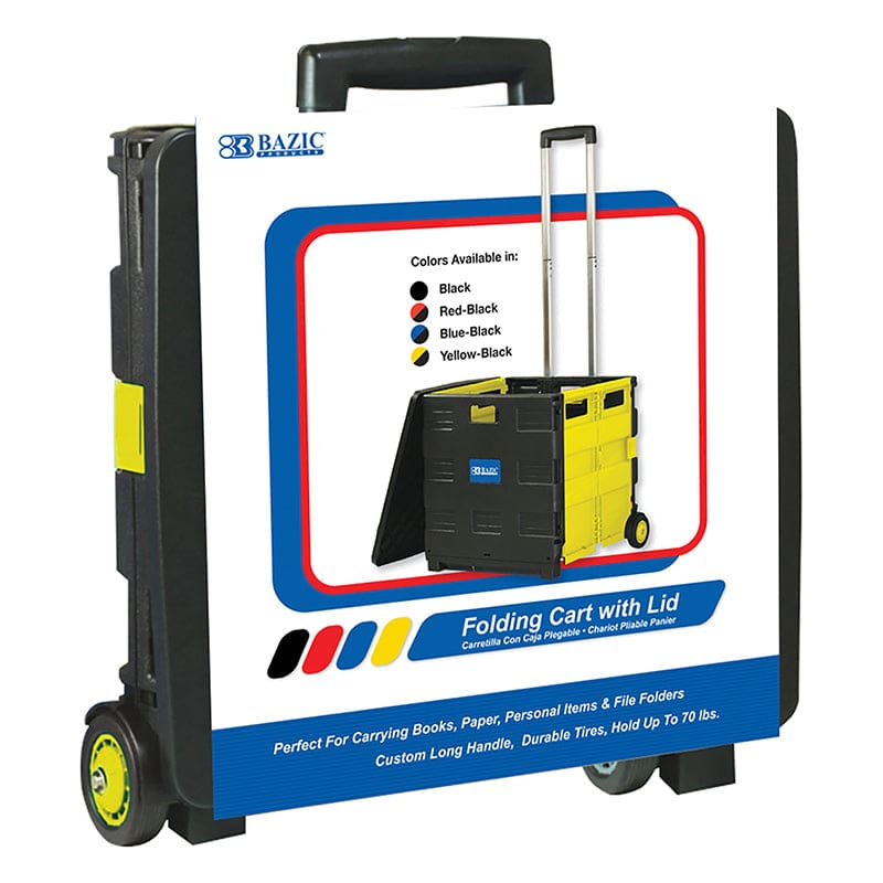 Bazic Rolling Cart Yellow - Storage - Bazic Products