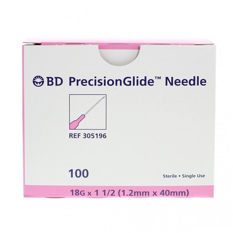 BD Medical Needle 18G X 1 1/2In Box of 100 - Needles and Syringes >> Needles - BD Medical