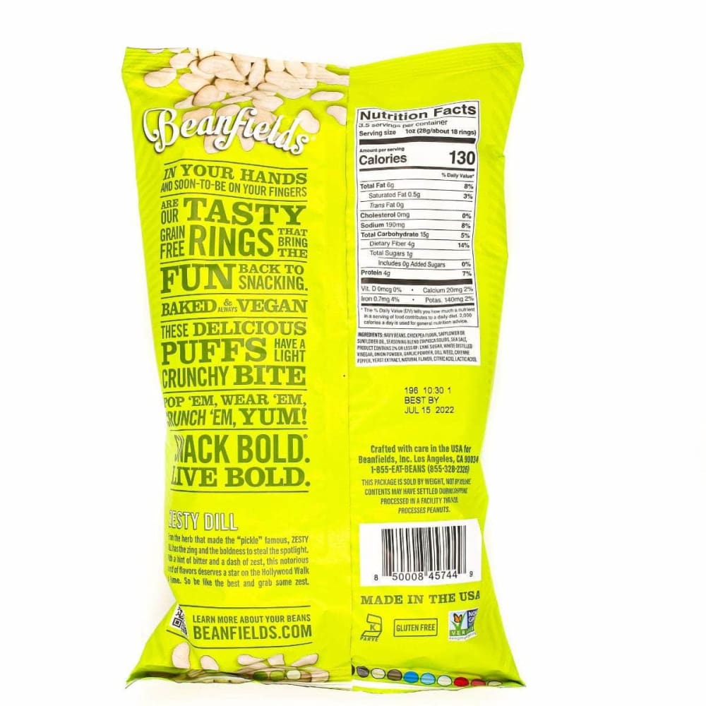 BEANFIELDS Beanfields Snack Ring Zesty Dill, 3.5 Oz