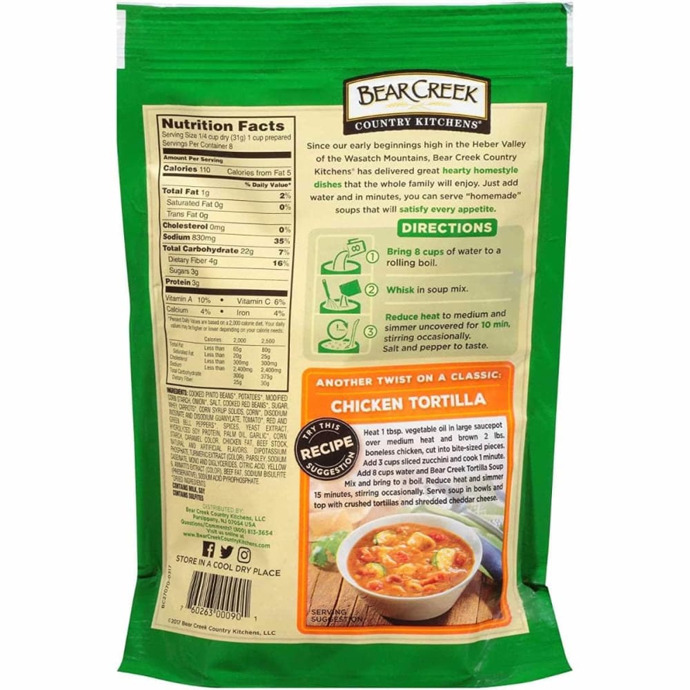 BEAR CREEK Grocery > Soups & Stocks BEAR CREEK: Tortilla Soup Mix, 8.8 oz