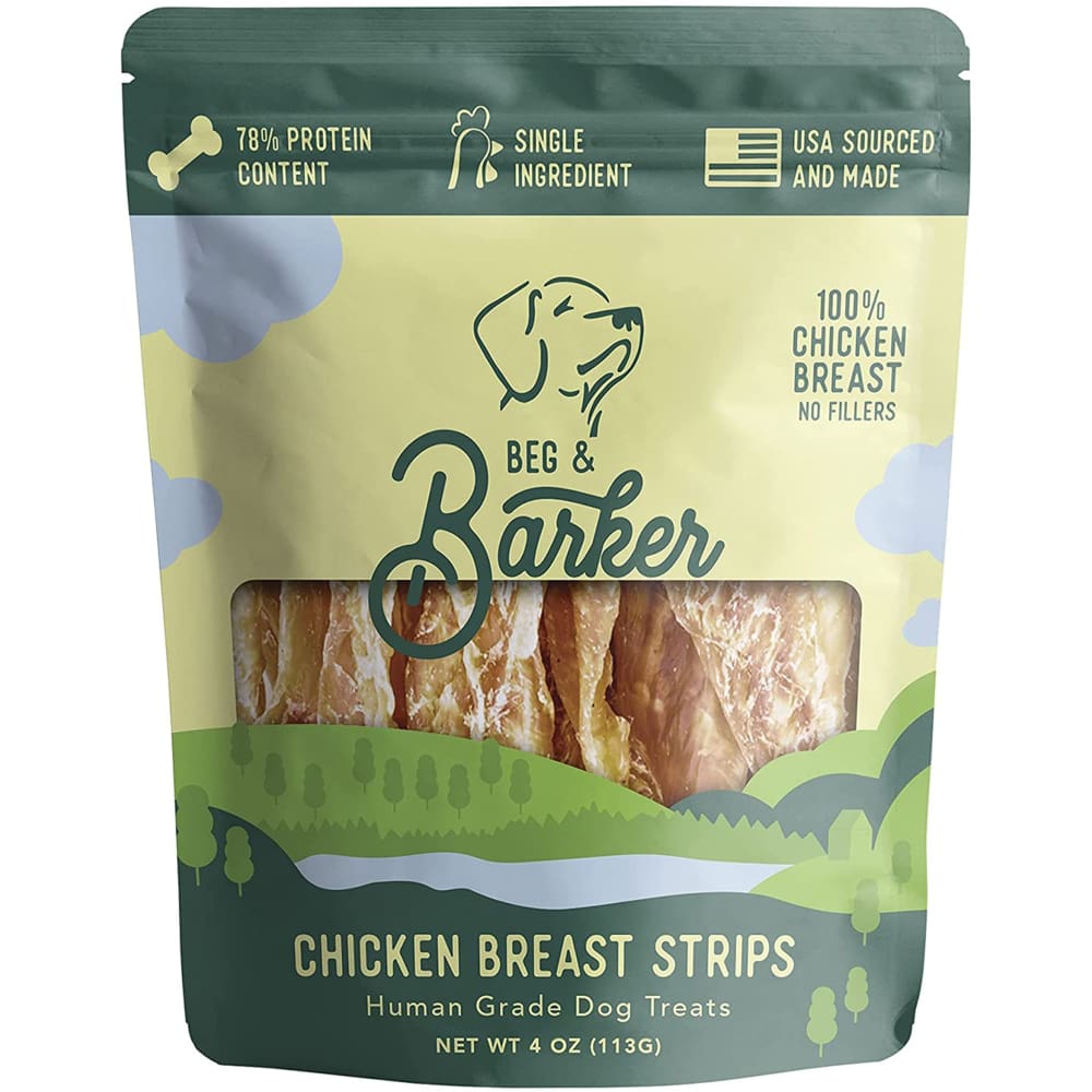 Beg and Barker Dog Strips Chicken Breast 4Oz - Pet Supplies - Beg and Baker