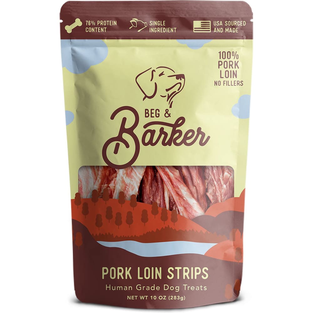Beg and Barker Dog Strips Pork Loin 10Oz - Pet Supplies - Beg and Baker