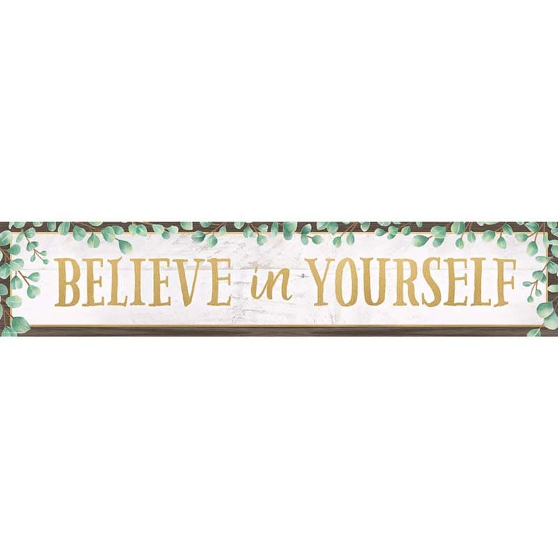 Believe In Yourself Banner Eucalyptus (Pack of 10) - Banners - Teacher Created Resources