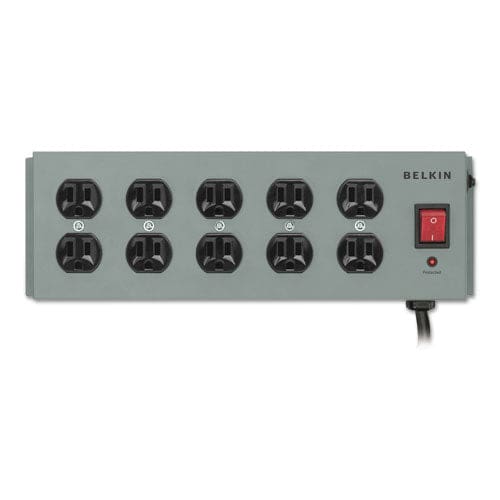 Belkin Metal Surgemaster Surge Protector 10 Ac Outlets 15 Ft Cord 885 J Dark Gray - Technology - Belkin®