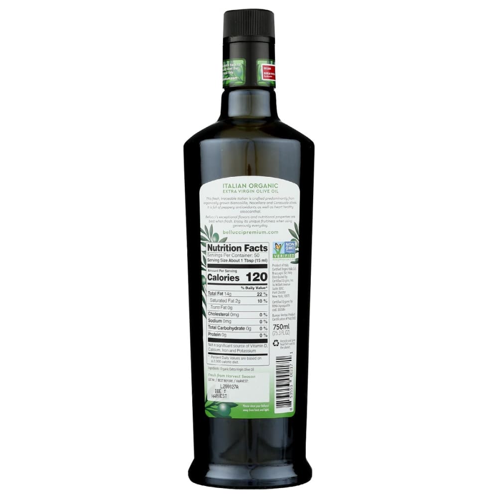 BELLUCCI PREMIUM: Italian Organic Evoo 750 ml - Grocery > Cooking & Baking > Cooking Oils & Sprays - BELLUCCI PREMIUM