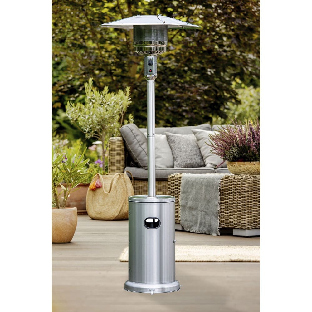 Berkley Jensen 87 Stainless Steel Gas Patio Heater - Berkley