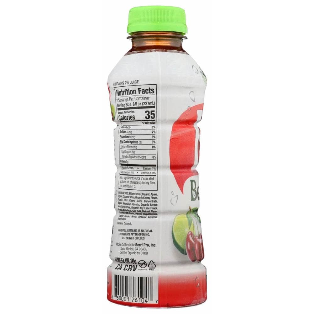 BERRI FIT Grocery > Beverages BERRI FIT: Organic Cherry Lime Flavored Beverage, 16 fo