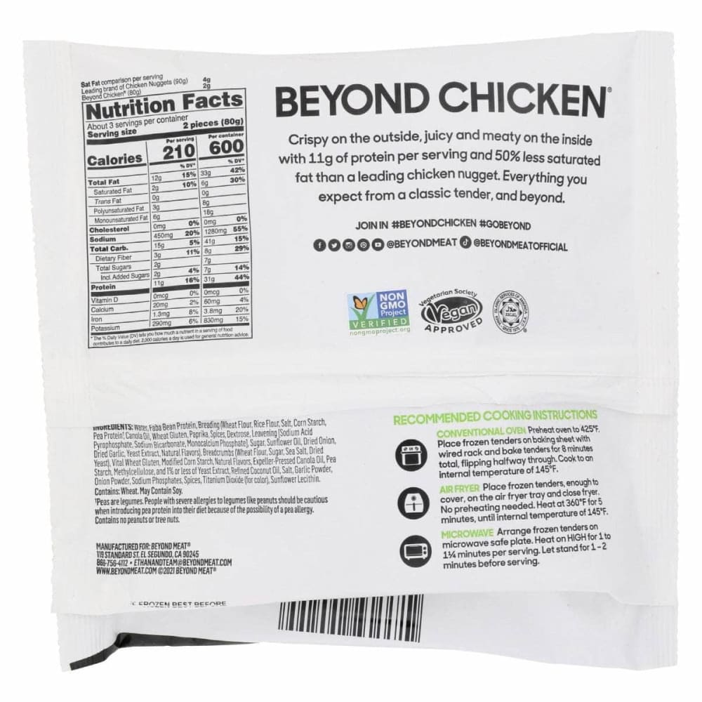 BEYOND MEAT Grocery > Frozen BEYOND MEAT Beyond Chicken Plant Based Breaded Tenders, 8 oz