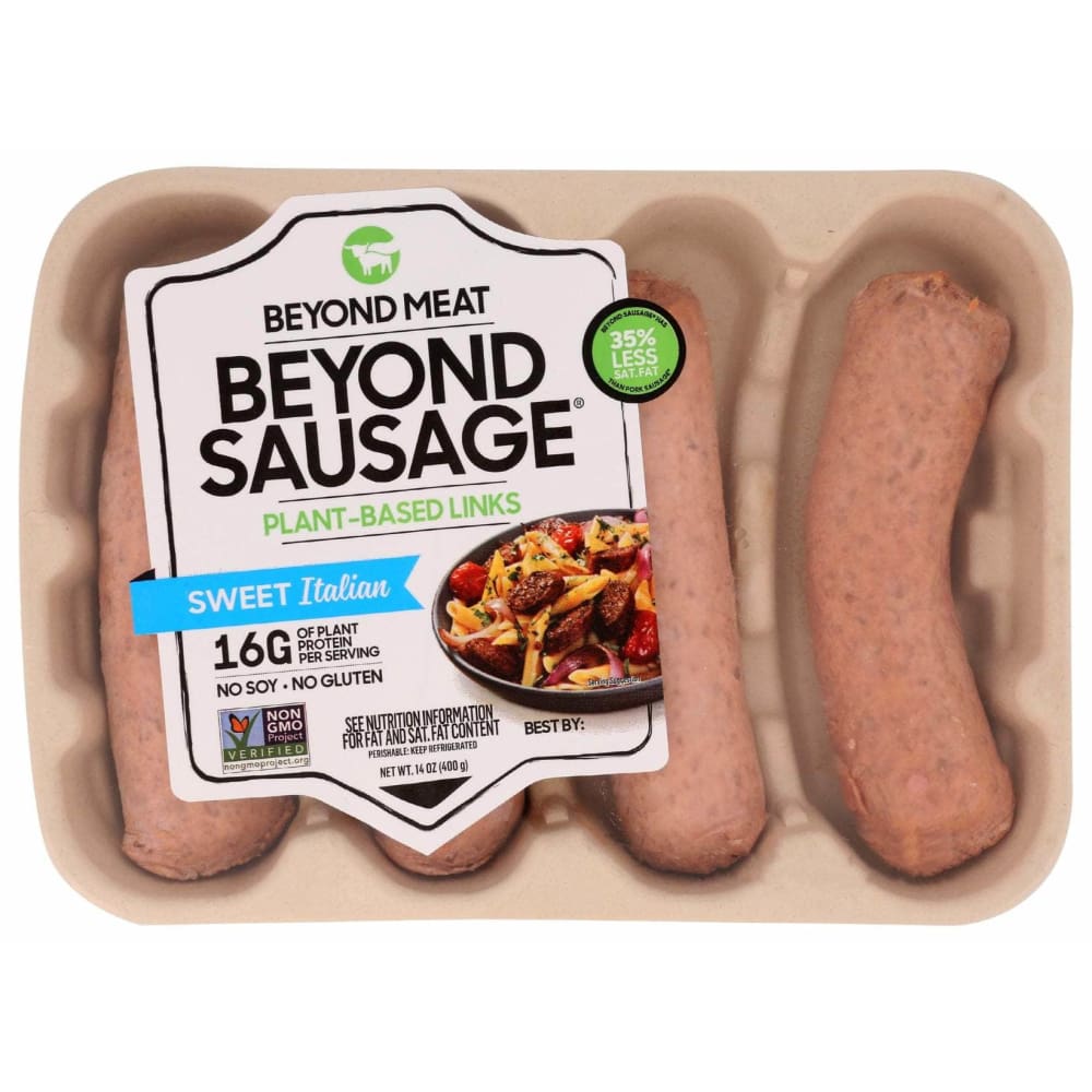 BEYOND MEAT Grocery > Frozen BEYOND MEAT Beyond Sausage Sweet Italian Plant Based Links, 14 oz