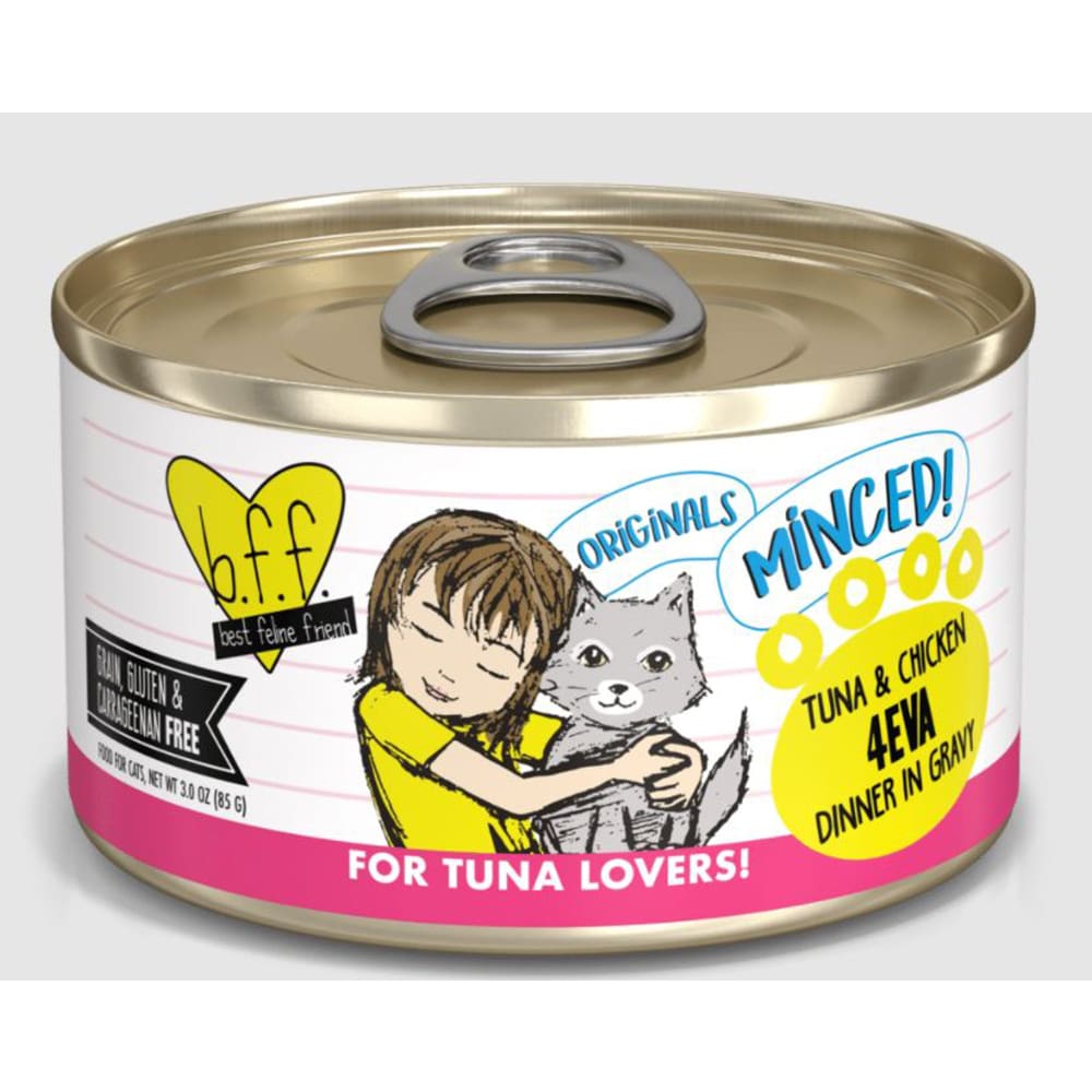 BFF Cat Tuna and Chicken 4Eva Dinner in Gravy 3oz. (Case Of 24) - Pet Supplies - BFF