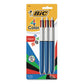 BIC 4-color Multi-function Ballpoint Pen Retractable Medium 1 Mm Black/blue/green/red Ink Blue Barrel - School Supplies - BIC®