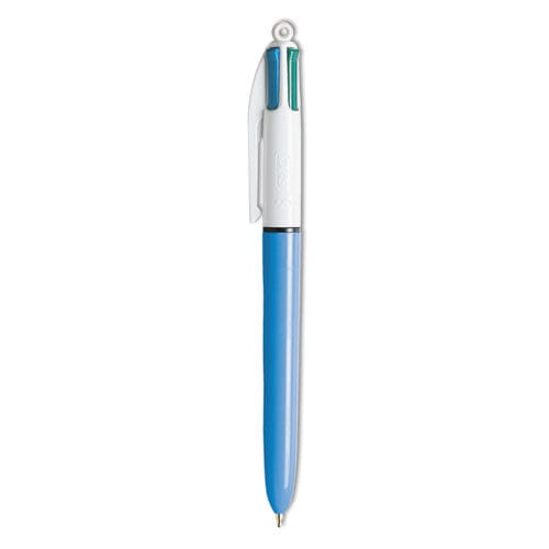 BIC 4-color Multi-function Ballpoint Pen Retractable Medium 1 Mm Black/blue/green/red Ink Blue Barrel - School Supplies - BIC®