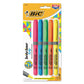 BIC Brite Liner Grip Pocket Highlighter Assorted Ink Colors Chisel Tip Assorted Barrel Colors 5/set - School Supplies - BIC®