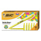 BIC Brite Liner Highlighter Fluorescent Yellow Ink Chisel Tip Yellow/black Barrel Dozen - School Supplies - BIC®