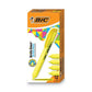 BIC Brite Liner Retractable Highlighter Fluorescent Yellow Ink Chisel Tip Yellow/black Barrel Dozen - School Supplies - BIC®