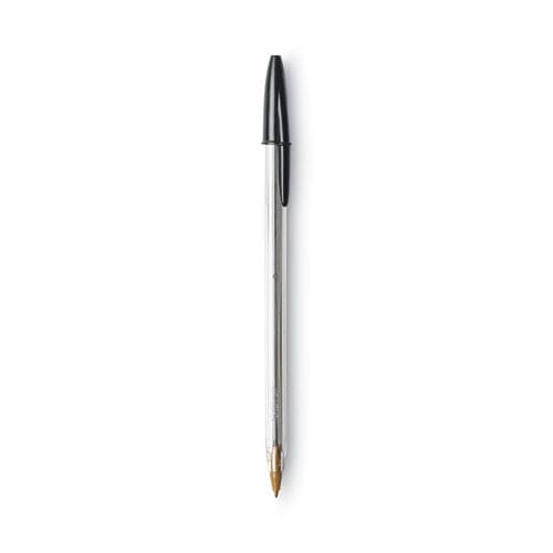 BIC Cristal Xtra Smooth Ballpoint Pen Stick Medium 1 Mm Black Ink Clear Barrel Dozen - School Supplies - BIC®