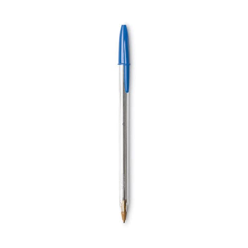 BIC Cristal Xtra Smooth Ballpoint Pen Stick Medium 1 Mm Blue Ink Clear Barrel Dozen - School Supplies - BIC®