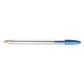 BIC Cristal Xtra Smooth Ballpoint Pen Stick Medium 1 Mm Blue Ink Clear Barrel Dozen - School Supplies - BIC®