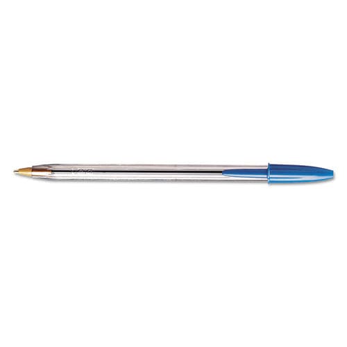 BIC Cristal Xtra Smooth Ballpoint Pen Value Pack Stick Medium 1 Mm Blue Ink Clear Barrel 24/pack - School Supplies - BIC®