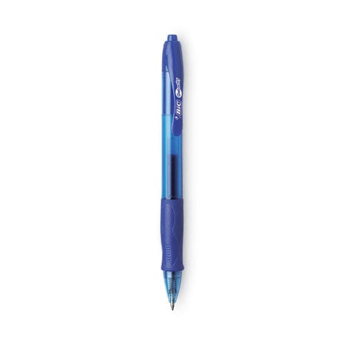 BIC Gel-ocity Gel Pen Retractable Medium 0.7 Mm Blue Ink Translucent Blue Barrel Dozen - School Supplies - BIC®