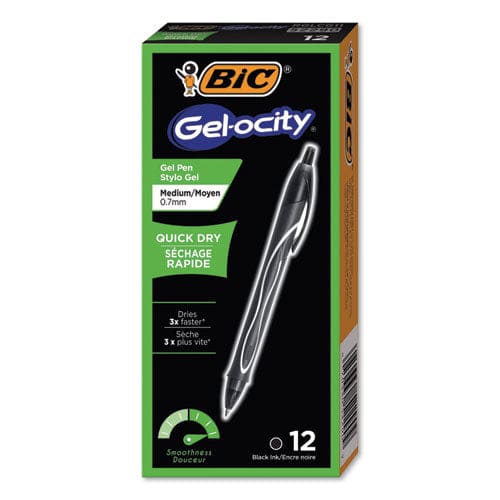 BIC Gel-ocity Quick Dry Gel Pen Retractable Medium 0.7 Mm Assorted Ink And Barrel Colors 8/pack - School Supplies - BIC®