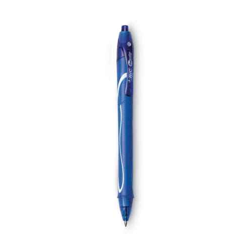 BIC Gel-ocity Quick Dry Gel Pen Retractable Medium 0.7 Mm Blue Ink Blue Barrel Dozen - School Supplies - BIC®