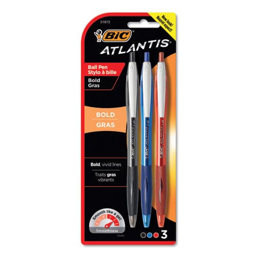 BIC Glide Bold Ballpoint Pen Retractable Bold 1.6 Mm Black Ink Smoke Barrel Dozen - School Supplies - BIC®