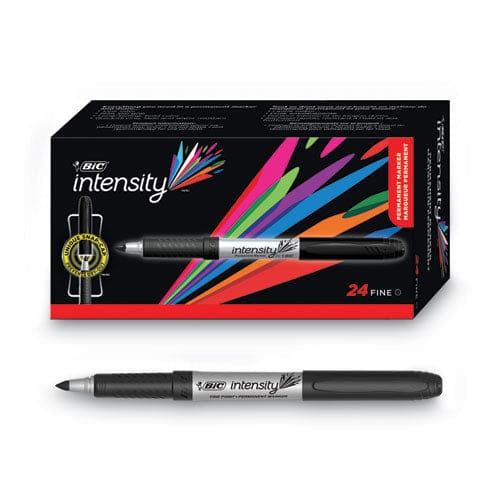 BIC Intensity Fine Tip Permanent Marker Value Pack Fine Bullet Tip Black 24/pack - School Supplies - BIC®