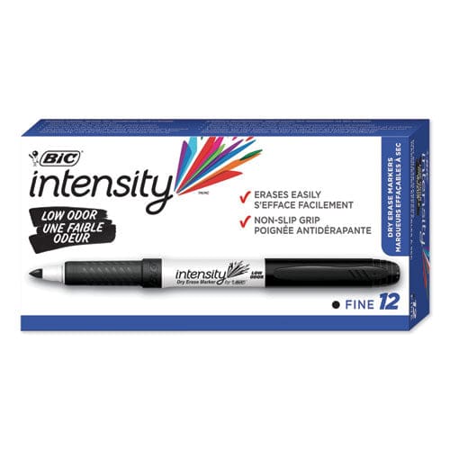 BIC Intensity Low Odor Fine Point Dry Erase Marker Fine Bullet Tip Black Dozen - School Supplies - BIC®