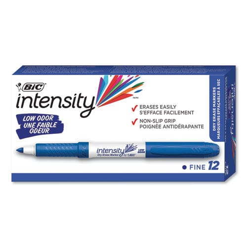 BIC Intensity Low Odor Fine Point Dry Erase Marker Fine Bullet Tip Blue Dozen - School Supplies - BIC®