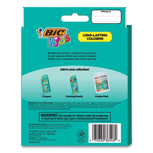 BIC Kids Coloring Magical Effects Markers Medium Bullet Tip Assorted Colors 12/pack - School Supplies - BIC®