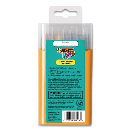 BIC Kids Ultra Washable Markers Plastic Tube Medium Bullet Tip Assorted Colors 20/pack - School Supplies - BIC®