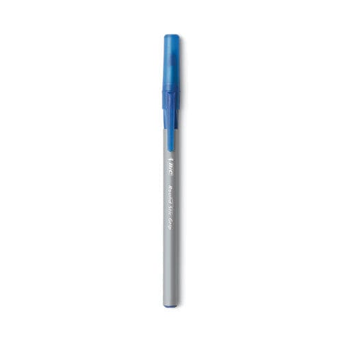 BIC Round Stic Grip Xtra Comfort Ballpoint Pen Easy-glide Stick Medium 1.2 Mm Blue Ink Gray/blue Barrel Dozen - School Supplies - BIC®