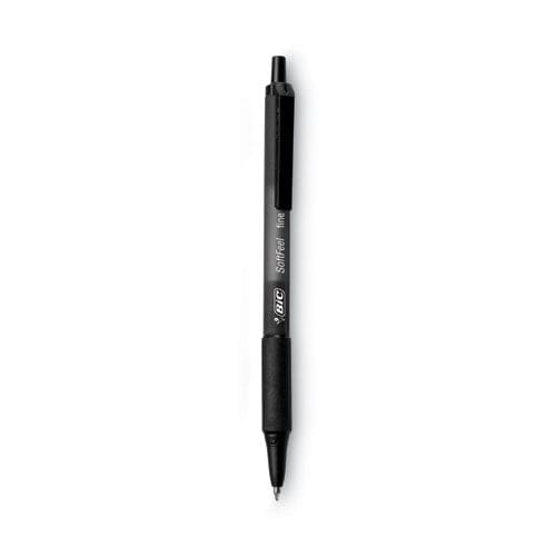 BIC Soft Feel Ballpoint Pen Value Pack Retractable Medium 1 Mm Black Ink Black Barrel 36/pack - School Supplies - BIC®