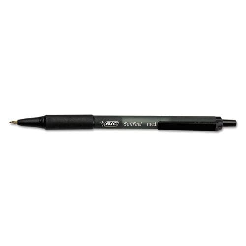 BIC Soft Feel Ballpoint Pen Value Pack Retractable Medium 1 Mm Black Ink Black Barrel 36/pack - School Supplies - BIC®