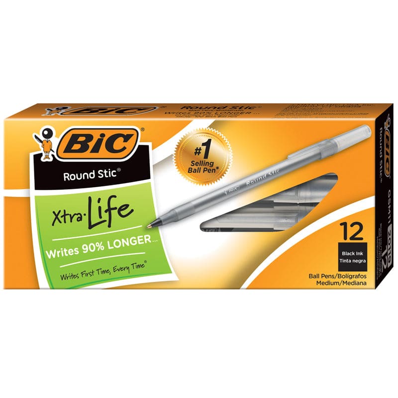 Bic Stick Pens Medium Black 12/Pk (Pack of 12) - Pens - Bic Usa Inc
